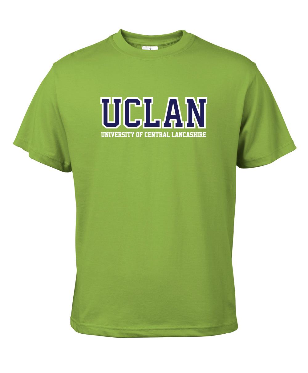 Lime Green UCLan Logo Tshirt